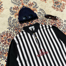 Load image into Gallery viewer, Pinstriped Valentino Longsleeve Polo
